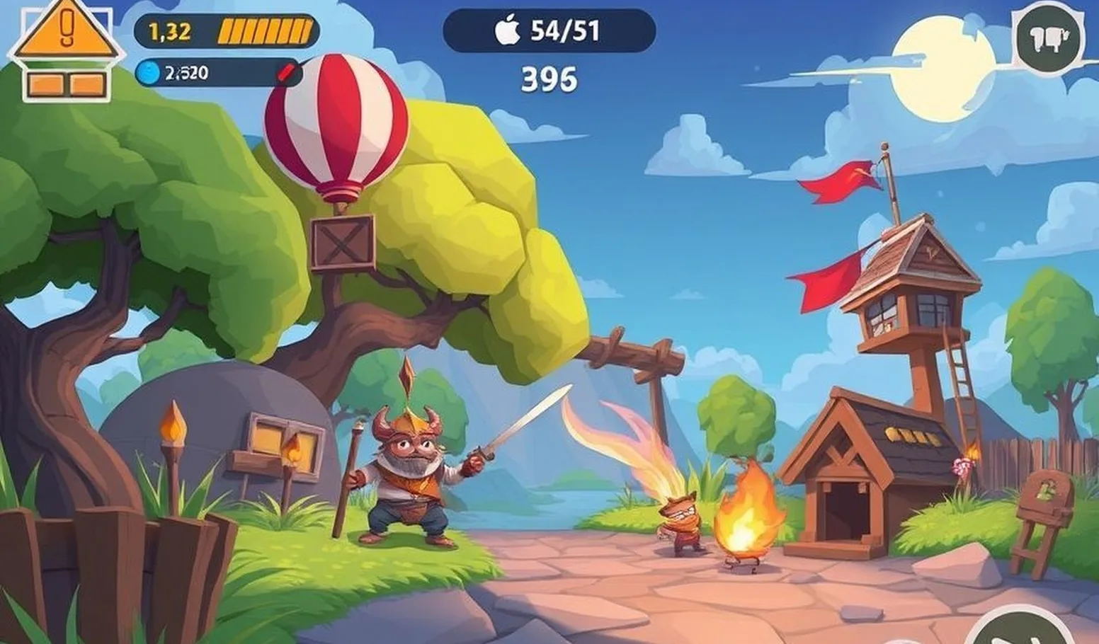 mobile game illustration style